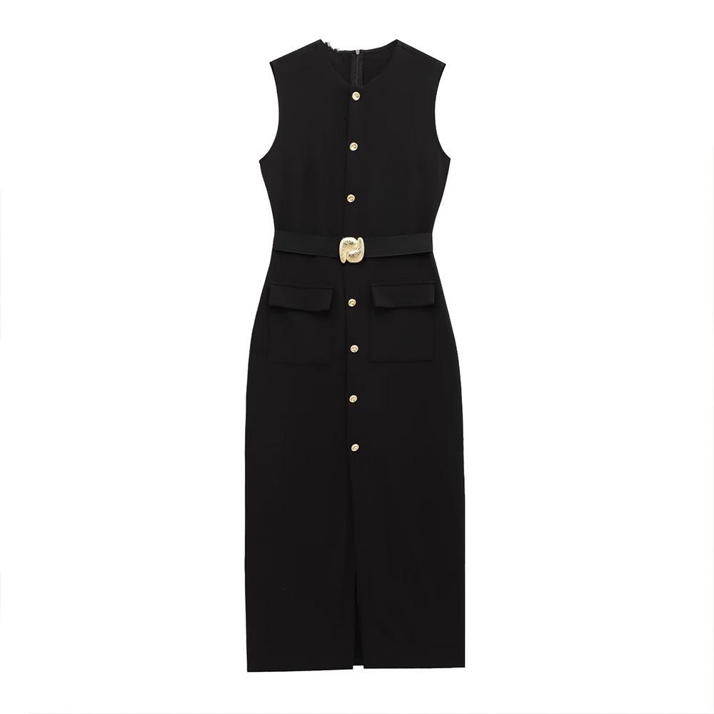 Dámské letní zeštíhlující šaty s mačkáním a páskem TAOP&ZA