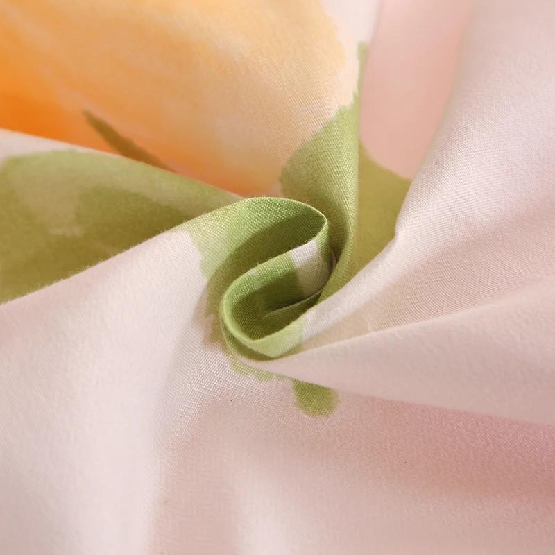 Comforter Girls Pink Flowers Colorful Spring Floral Bedding Set Reversible Print Polyester Comforter Girly