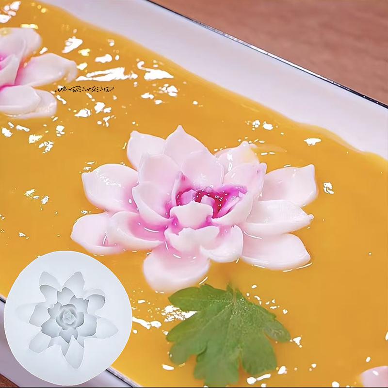 3D Jasmine Rose Flower Silicone Mold for DIY Chocolate Cake Decor Pudding Desserts Pastry Fondant Baking Tool Soap Making