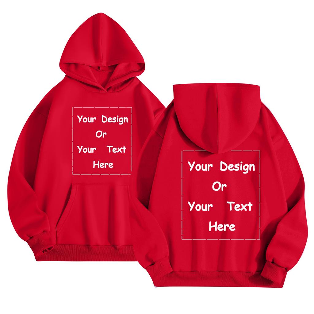 Custom Unisex Color Pullover Hoodie with Pocket and, Loose Fit for Sports and Casual Wear