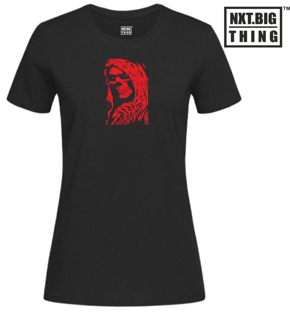 Grim Reaper T Shirt Death Halloween Trick Or Treat Scary Horror Gift Women Top M