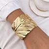 European-American Trendy Wide-Face Cuff Bracelet: Elegant, Smooth Metal, Multi-Layered, High-End Design.