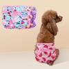 Dog Diapers Physiological Pants Cute Cartoon Print Female Dog Diaper Underwear Cat Sanitary Panties Anti Harassment Washable Reusable Pet Supplies