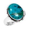 925 Sterling Silver Ring Women Gemstone Handmade Jewelry Engagement Gift Amazonite Angelite Blue Opal Botswana Agate Mohave Azurite Chrysocolla