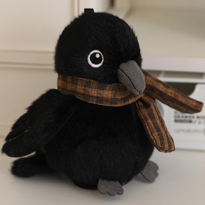 13cm Cute Simulation Bird Plush Doll Pendant Cartoon Round Bird Can Be Fixed Standing On The Shoulder Plush Toy Gift For Child