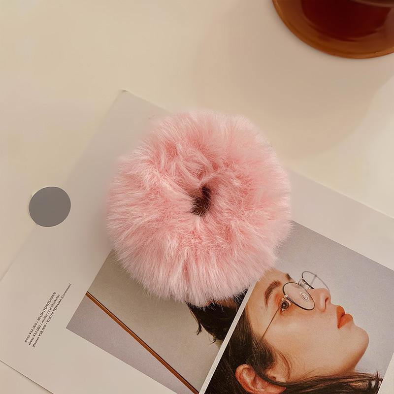 New Fashion Autumn Winter Plush Hair Rope Female Sweet Ponytail Holder Elastic Plush Hair Ring Hair Accessories Headwear