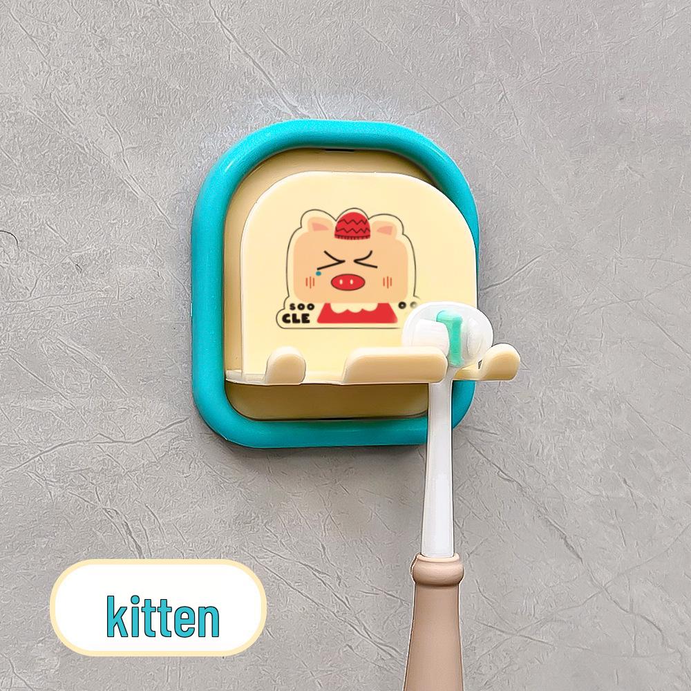 

Dopamine Wall-Mounted Punch-Free Toothbrush and Cup Holder for Kids Single Toothbrush Holder