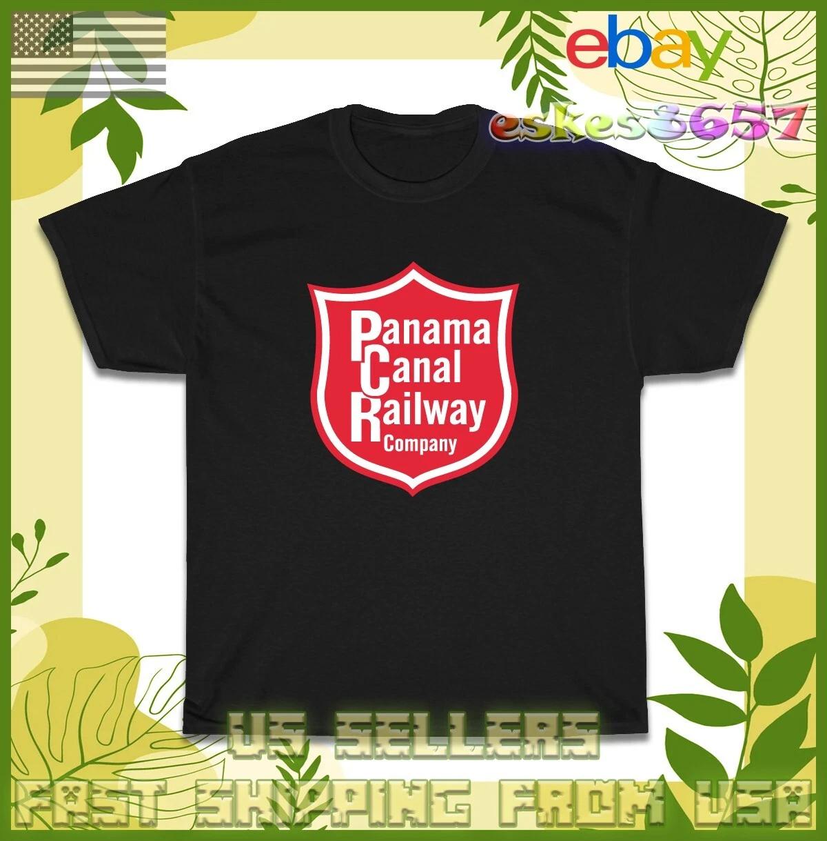 New Panama canal railway Logo Men s T-shirt American Style T-shirt 2XL