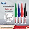 Leto Refillable Deep Hole Marker for Wood, Tile, Metal, and Car Surfaces