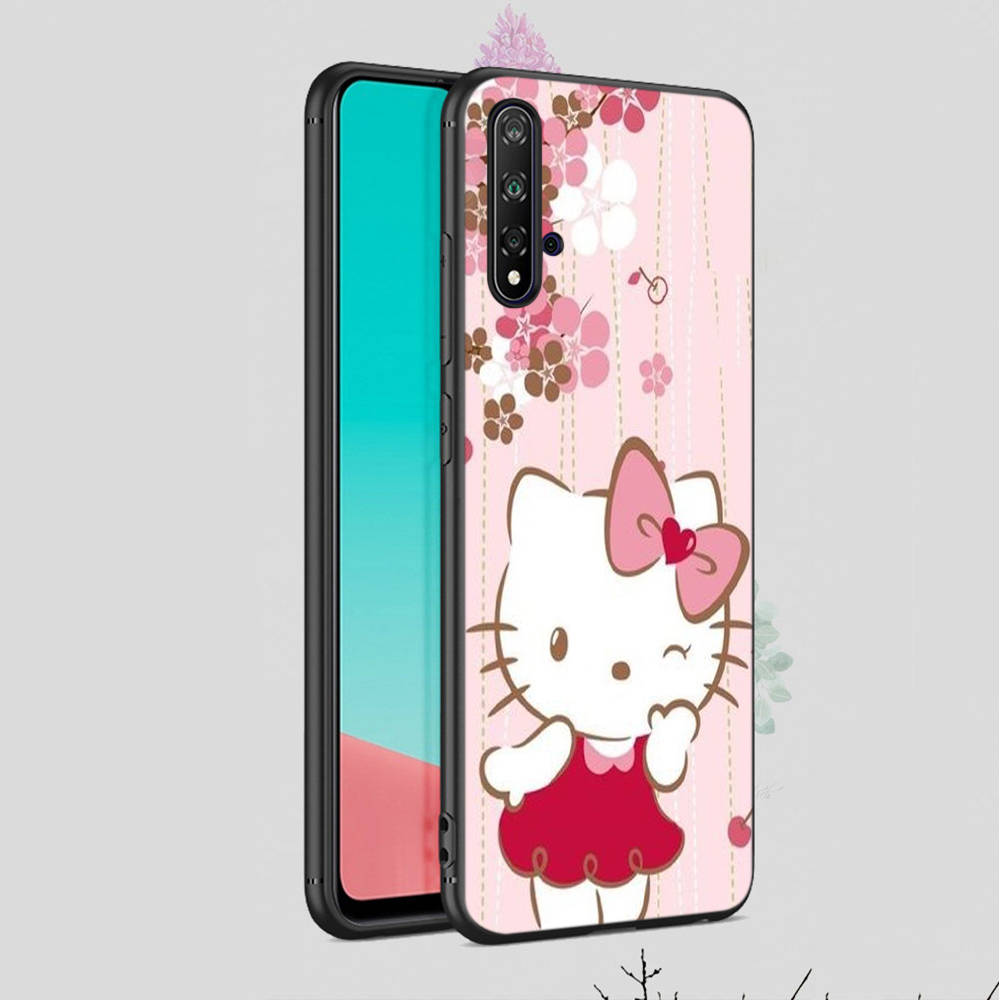 KT70 Hello Kitty Case for Xiaomi Poco X6 X4 M5 M6 F5 F6 C65 C55 C50 C51 C40 Redmi Note 7 8 14C A3X 13C 12C 11 10A 9C Pro Black Sofe Cover