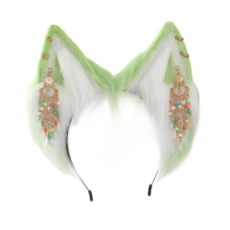 Sexy Foxes Bunny Ear Headband Lolita Cosplay Beast Ears Hair Hoop Anime Cosplay Props Furry Masquerade Party Costume Hairband