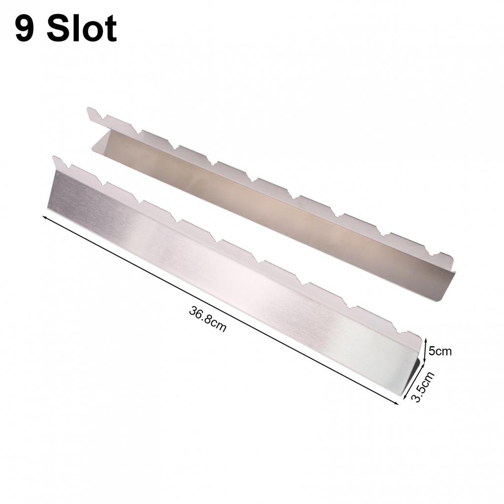 2 Pcs Stainless Steel BBQ Skewer Rack for 6 9 Skewers Barbeque Grill Holder