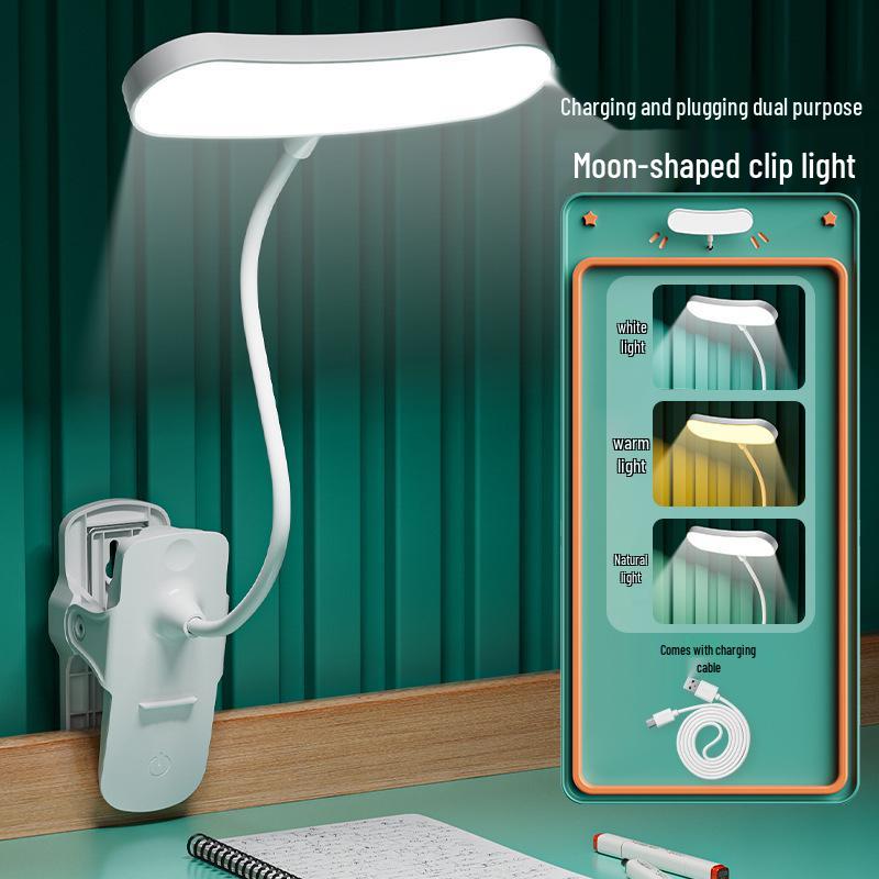 Multi-color Eye Protection Clip-on Desk Lamp with Touch Charging and Long Battery Life