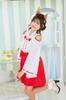 Halloween Fox Shrine Maiden Cosplay Costume for Kids and Red [Clear Stone] COSCHU! Juniors, 150cm, Girls,