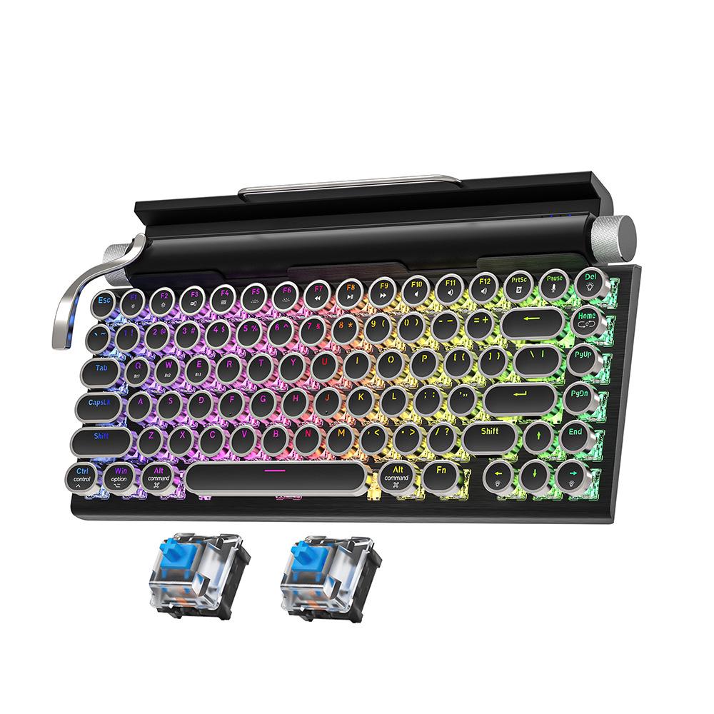 Dynamic Luminous Wired Mechanical Keyboard & Silent Gaming Mouse Set, Three-Mode for Office & Gaming.