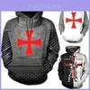 Levende Designet Unisex Tempelridder Cosplay 3D Print Pullover Afslappet Sweater