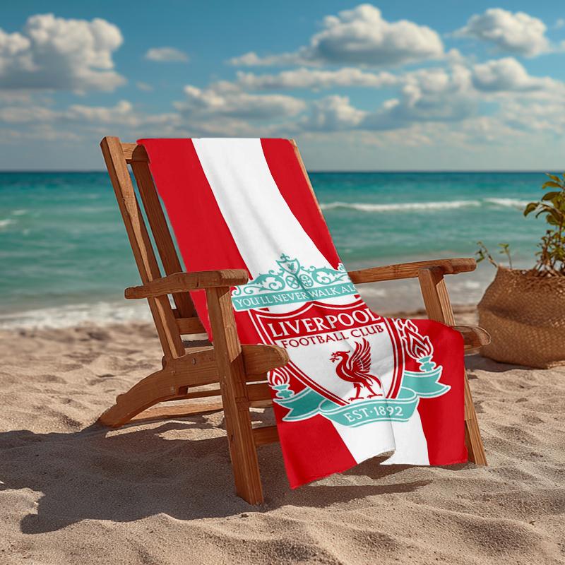 Ultra-Soft Beach Towel with Liverpool Football Club Theme,Ideal for Pool - Camping, Diving - Perfect Travel Essential, Vibrant Beach Towel.