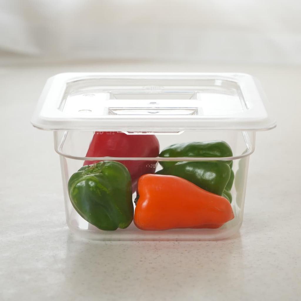 Thunder Group Food Pan 65mm Dishwasher Durable Commercial PLPA8002 1/1, Deep, Safe, Polycarbonate, Use, Clear,