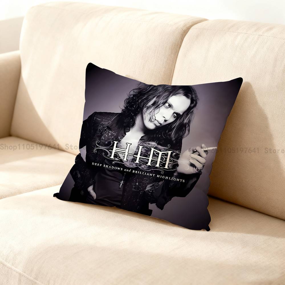 H-HIM Band V-Ville V-Valo Pillow Case Plush Pillow Cases Home Decoration Pillow Cover for Sofa Bed Chair Living Room