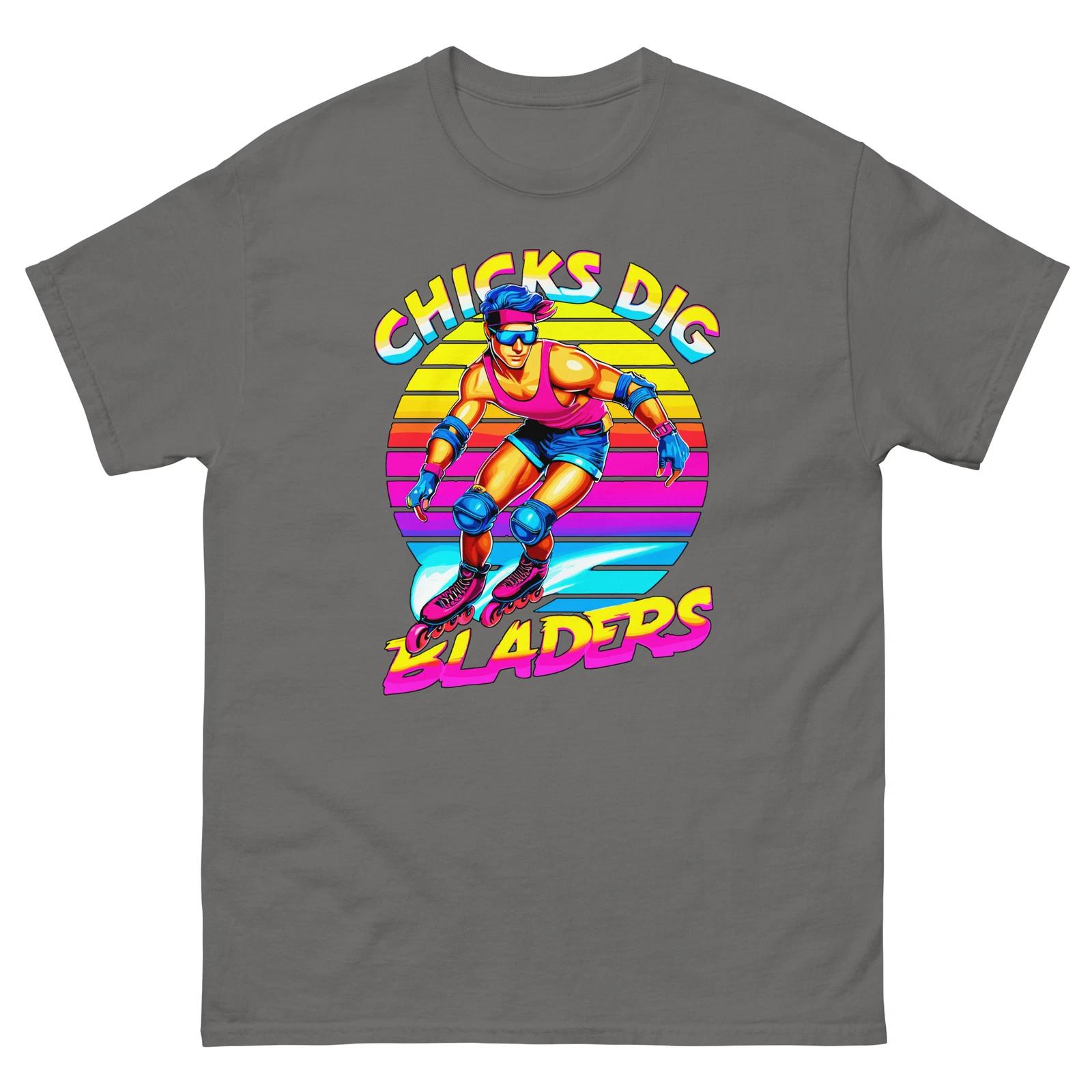 Chicks Dig Bladers T-shirt, Funny Rollerblading T-shirt, Making Fun S