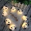 LED Panda Head String Lights - Children's Room Decoration, Colored Night Light