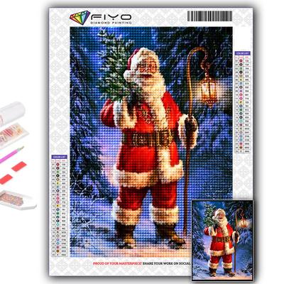 Pittura diamante 5D fai da te, punto croce, albero di Natale, Babbo Natale, pupazzo di neve, ricamo a mosaico, decorazione da parete per la casa.