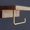 Homeglen Solid Wood Adhesive Toilet Paper Holder with Shelf