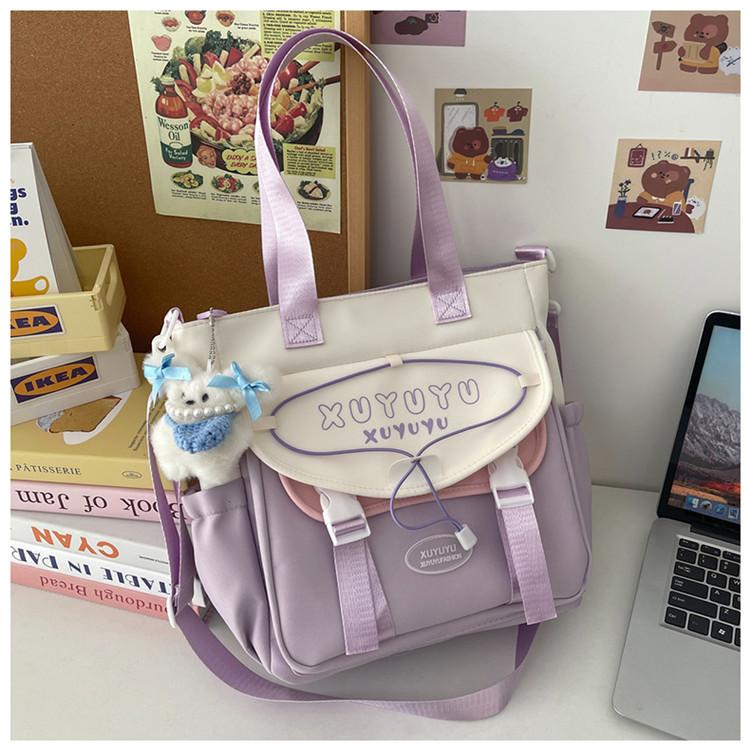 

Школьная сумка Высококачественная сумка-мессенджер в студенческом стиле Сумка для досуга на занятиях для студенток Портативная сумка для репетиторства большой вместимости