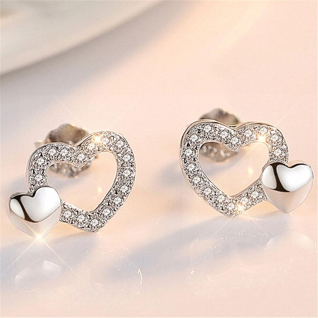 New 925 Silver Stud Earrings AAA Zircon High Quality For Women's Wedding Fine Jewelry Accessories Party Gift