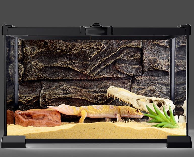 Reptile Breeding Box Crested Gecko Lizard Horned Frog Hermit Crab Spider Glass Ecological Tank