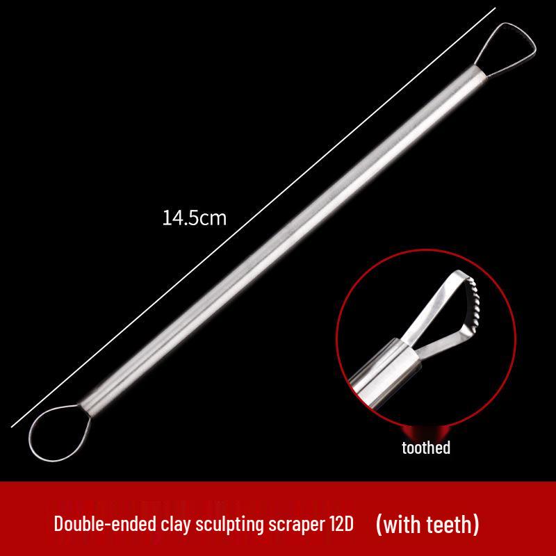 12-Piece Stainless Steel Clay Sculpting and Trimming Tool Set