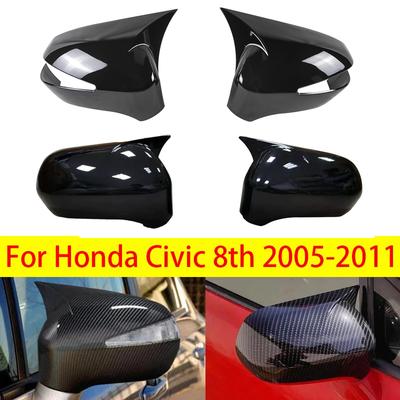 Dla Honda Civic 8 2005-2011 Para Pokrywa Lusterka Bocznego Tylnego Widoku Samochodu Naklejka Osłona Skrzydła Obudowa Lusterka Wstecznego Drzwi Akcesoria Dekoracyjne