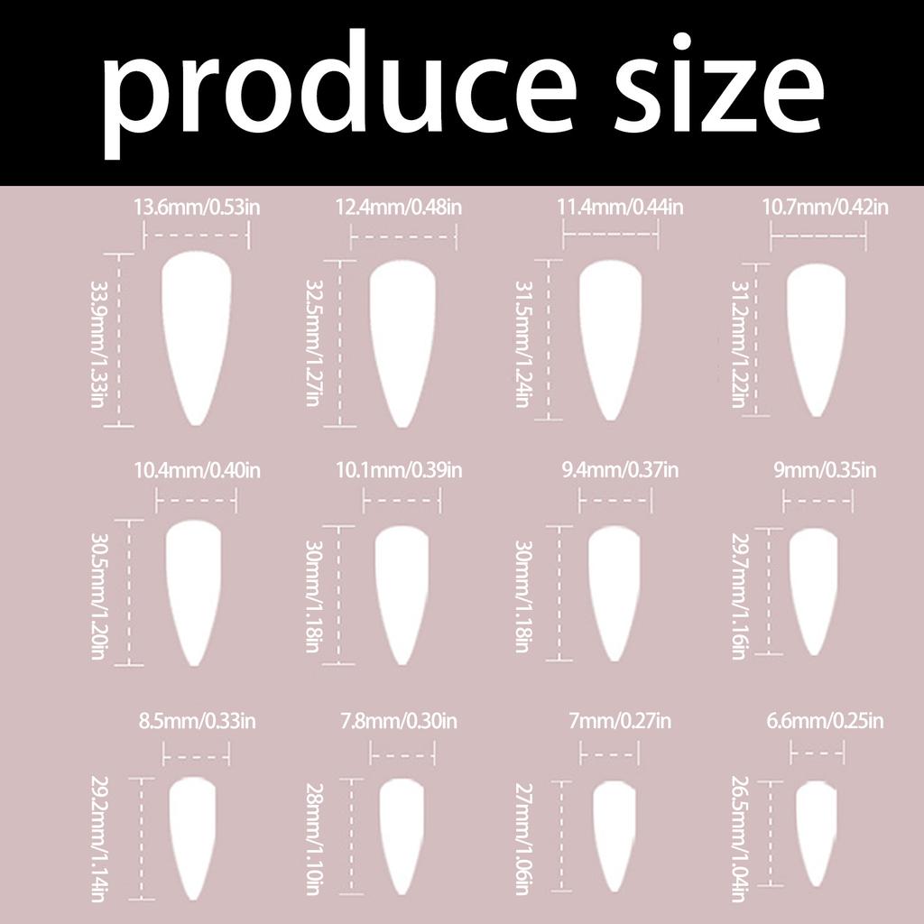 Flower Press on Nail Fake Nails Stick Glue on Nail False Nails Acrylic Nails Artificial False Nails for Nail Art Design