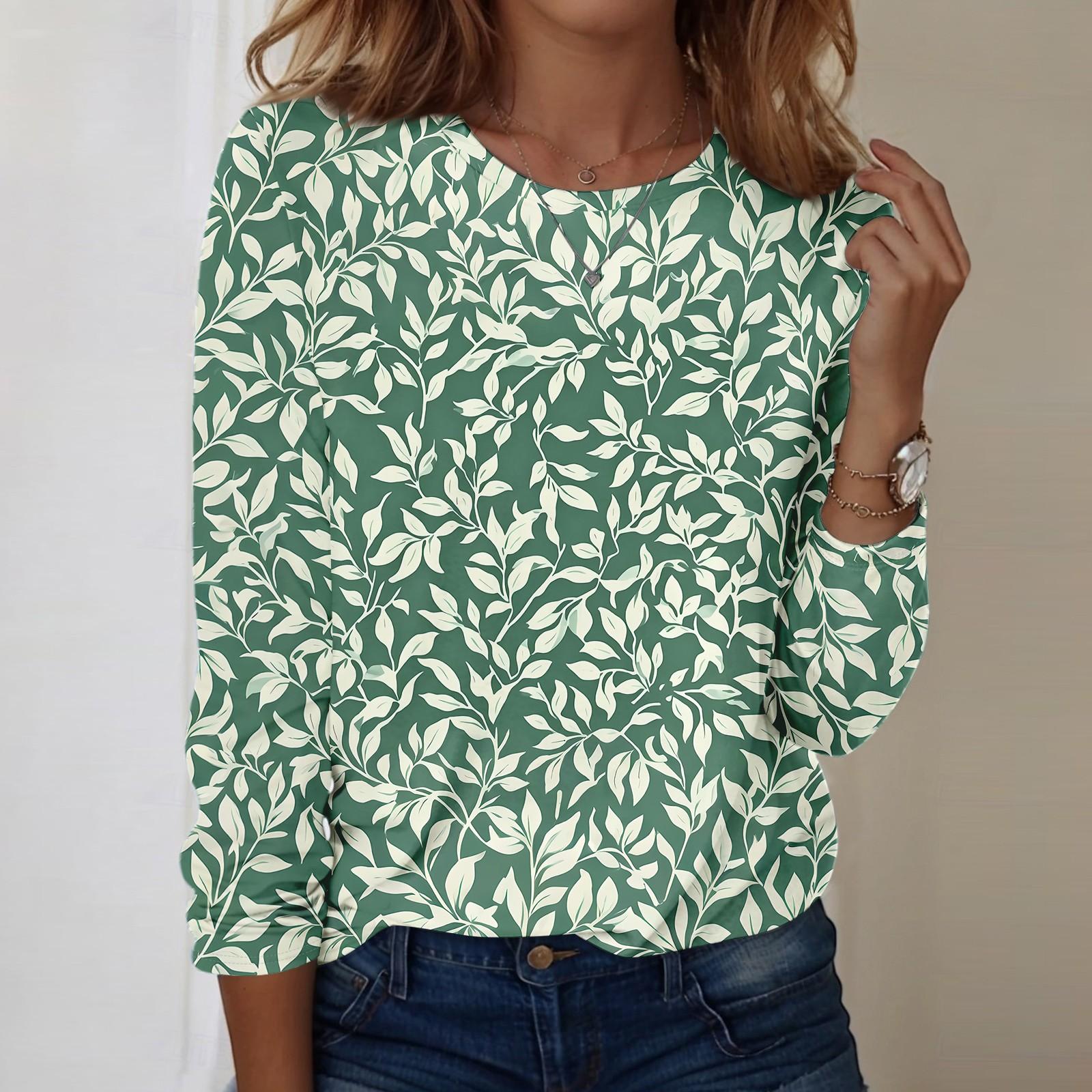 

Рубашки с длинным рукавом для женщин, милые футболки с графическим принтом, блузки, повседневные базовые топы больших размеров, пуловеры XXL