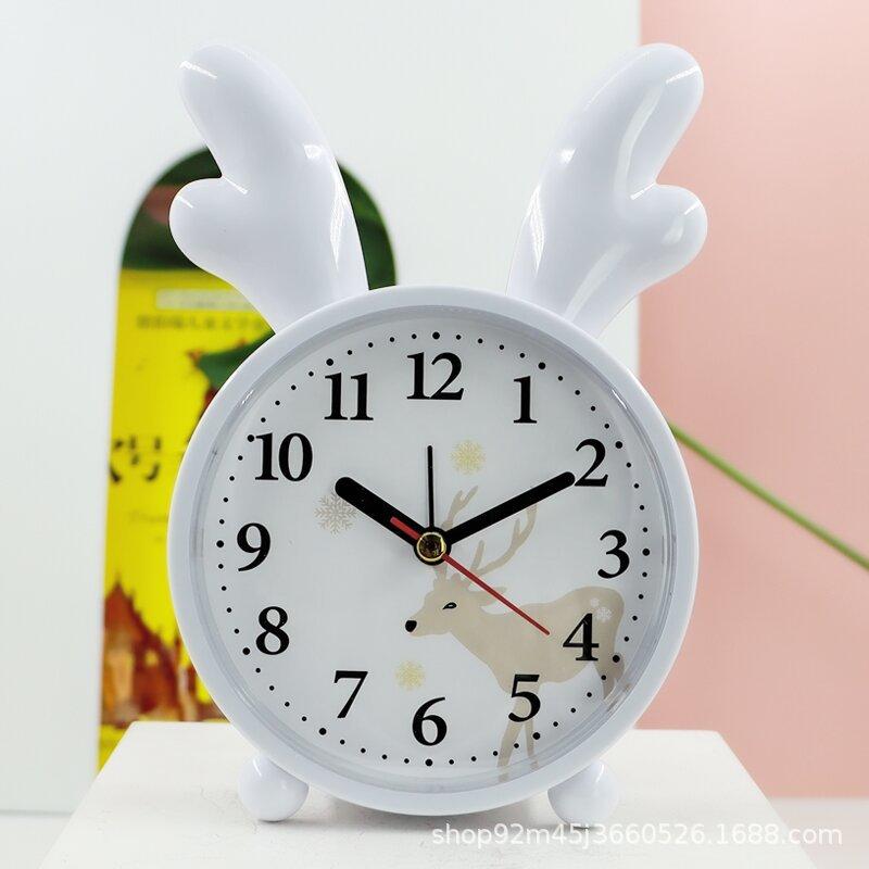 Alarm Clock Student Children Simple Stylish Silent Bedside Bedroom Wake Up Clock Cute Cartoon Clock Desk Gift