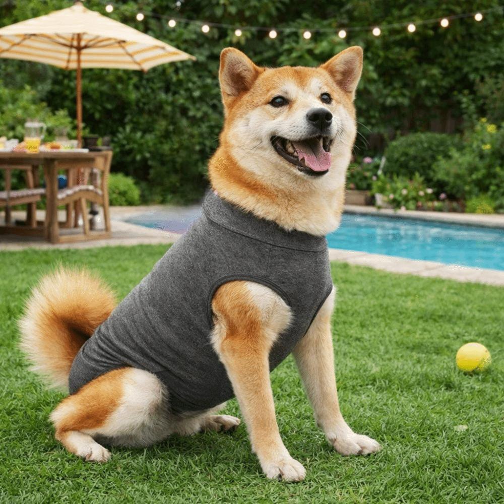 Breathable Dog Sterilization Suit Elastic Cat Jumpsuit Pet Anti-Lick Suit  Wound Protection