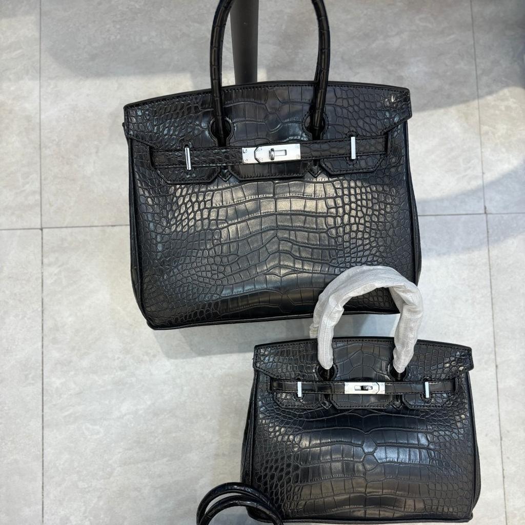 Geantă platinum cu model crocodil transfrontalier 20/25/30 cm Modă europeană și americană geantă tote portabilă cu model piatră en-gros