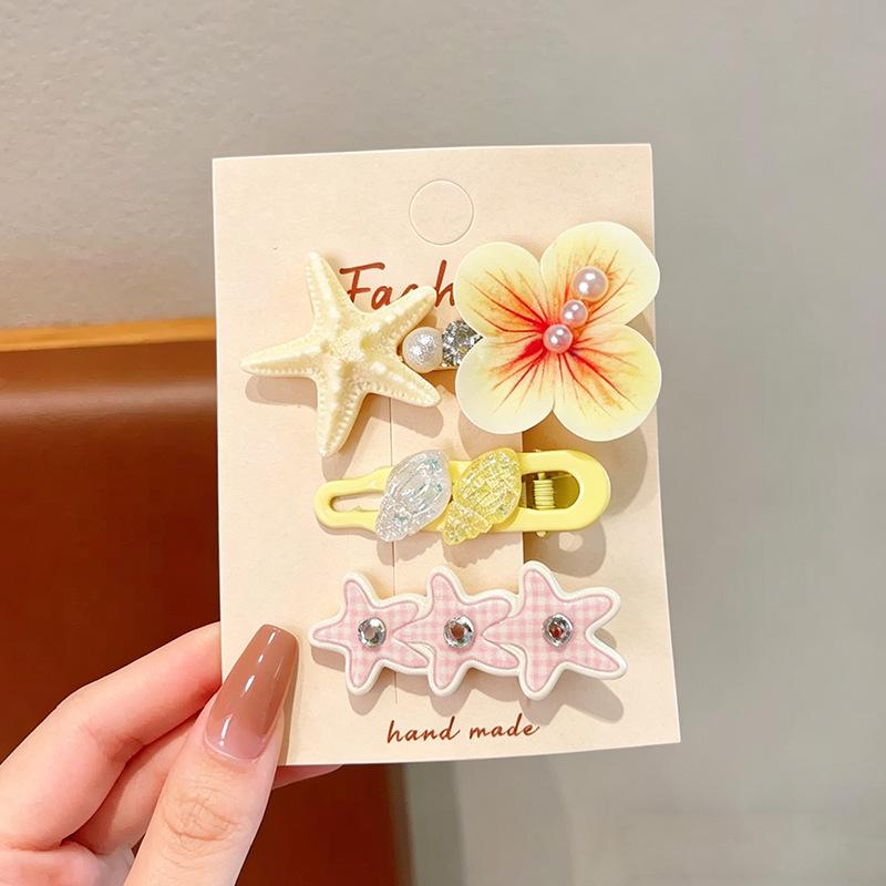 Pink 50-Piece Cute Hair Clip Set: Sweet Girly Japanese Cartoon Bangs Accessories