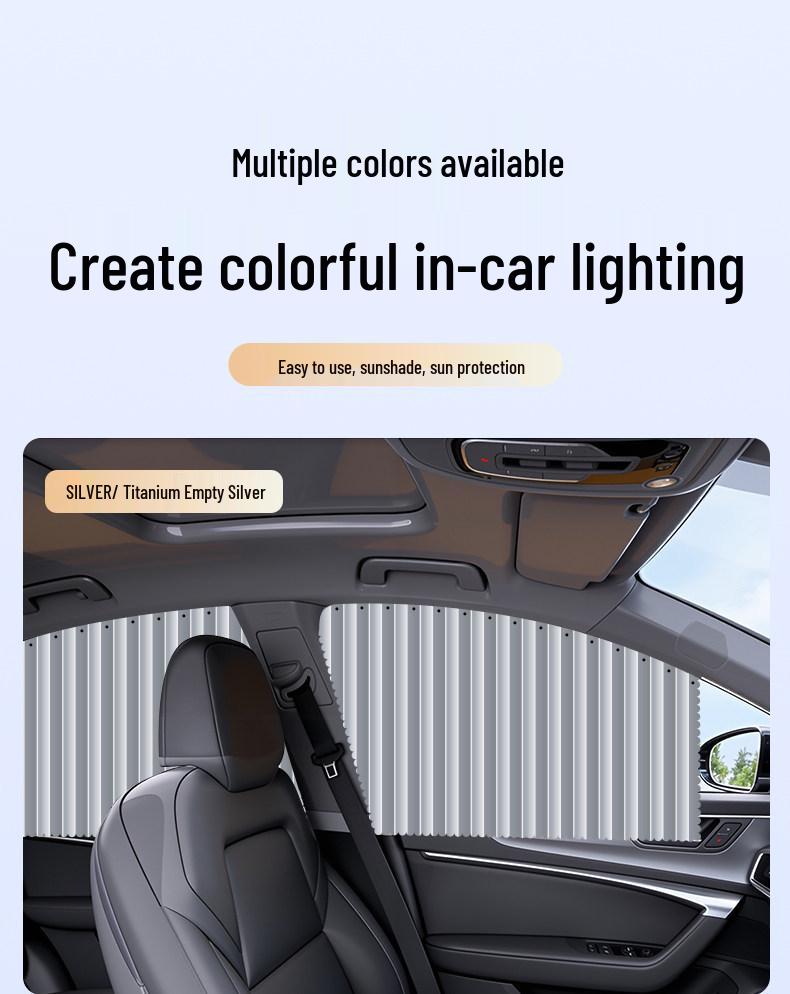 Magnetic Car Window Sunshade Curtain for Rear Seat Privacy