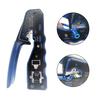 HFS(R) RJ45 Crimping Tool for Through-Type LAN Connectors, CAT6A/CAT6/CAT5E Connectors, Compatible with Telephone Cables