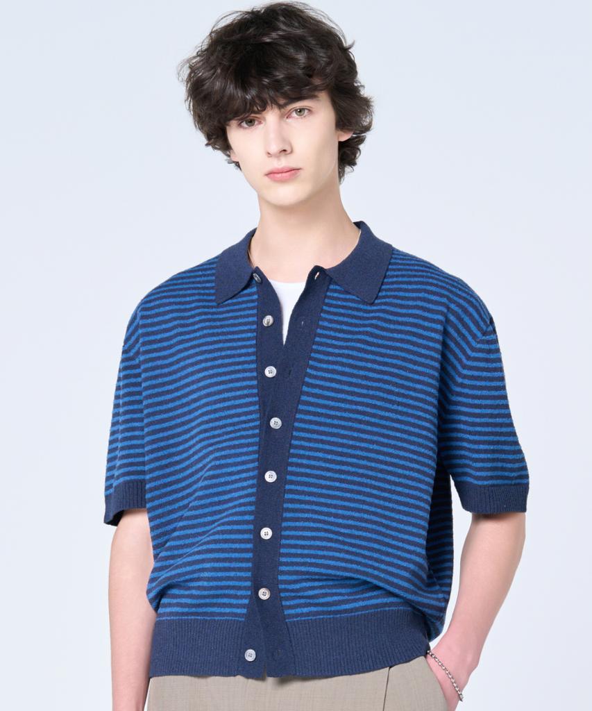 Hyoji Ss Washable Boucle Crop [Collar] Short Sleeve Knit Cardigan ( 6 Colors )