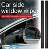 1/2pcs Universal Car Side Window Wiper with Double Scraping Rubber Strips Mist And Rainwater Removal for Car Glass