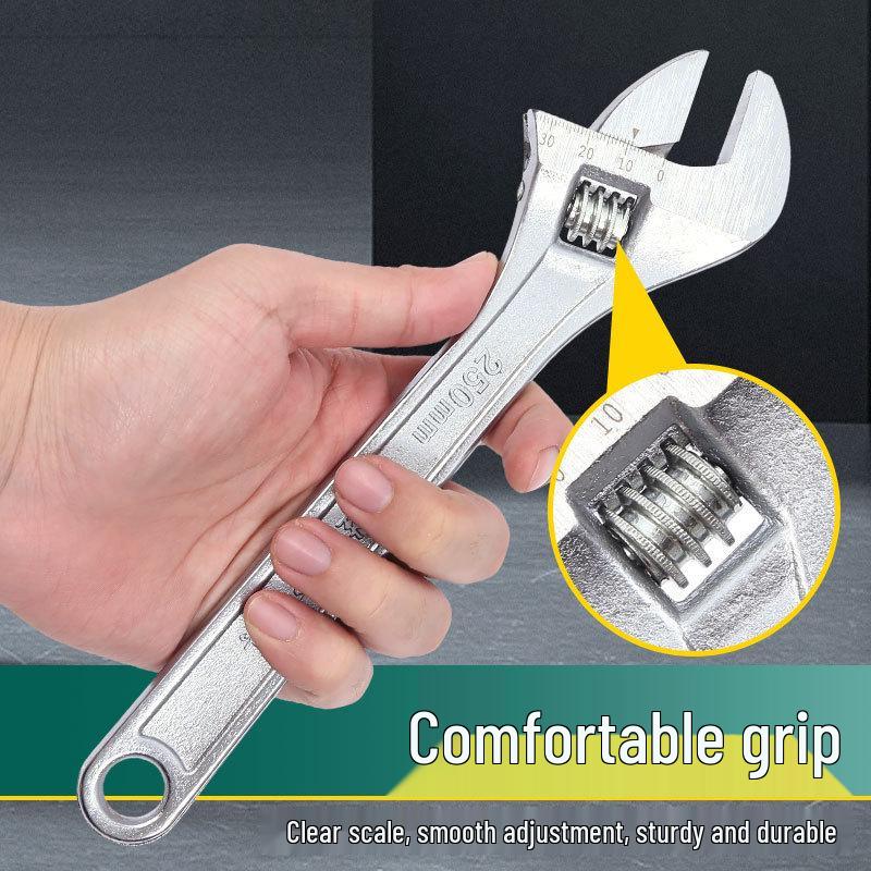 Katsukawa Industrial Grade Adjustable Wrench Set: 12-inch & 15-inch Open End Wrenches