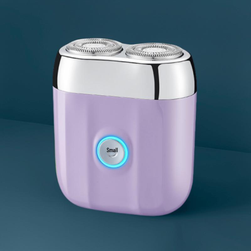 Portable Mini Zinc Alloy Electric Shaver: Rechargeable, Washable Travel Razor for Men s Beards