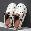 Modische Clogs Herren Sandalen Leichte Atmungsaktive Slip-On Sandalen Rutschfeste Wasserschuhe für Sommer Strand Sandalen
