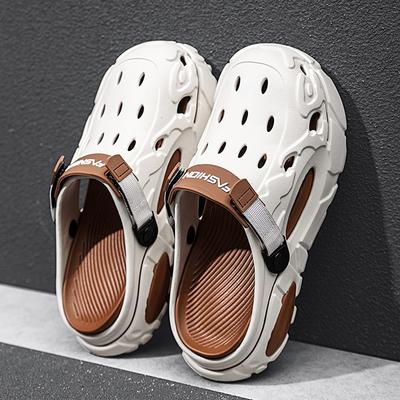 Fashion Clogs Men Sandals Lightweight Breathable Slip-On Sandals Non-Slip Water Shoes for Summer Beach Sandals