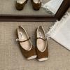 Retro niche round head Mary Jane shoes women's single shoes 2025 new light mouth gentle evening ballet shoes ladyshoes