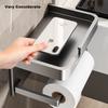 Baihan Bathroom Tissue Box Toilet Paper Storage Rack No-Drill Wall-Mounted Toilet Paper Holder Roll Paper Box Bathroom Accessory
