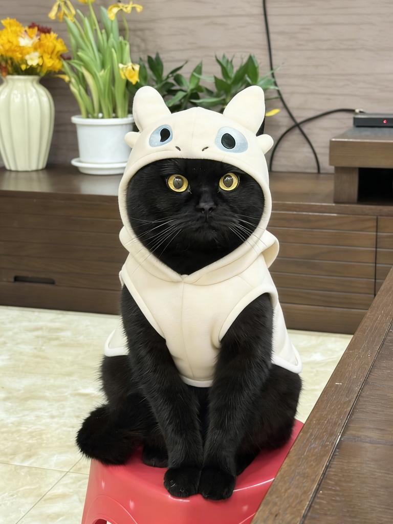 Pet Hoodie for Small Dogs Cats Warm Fleece Coat Cute Devil Style Puppy Kitten Winter Clothes Anti Shedding