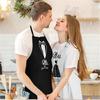 Urocze fartuchy kuchenne dla par Modny design dla Niego i Niej Regulowane paski na szyję Zestaw fartuchów z rękawicami Zestaw prezentowy ślubny